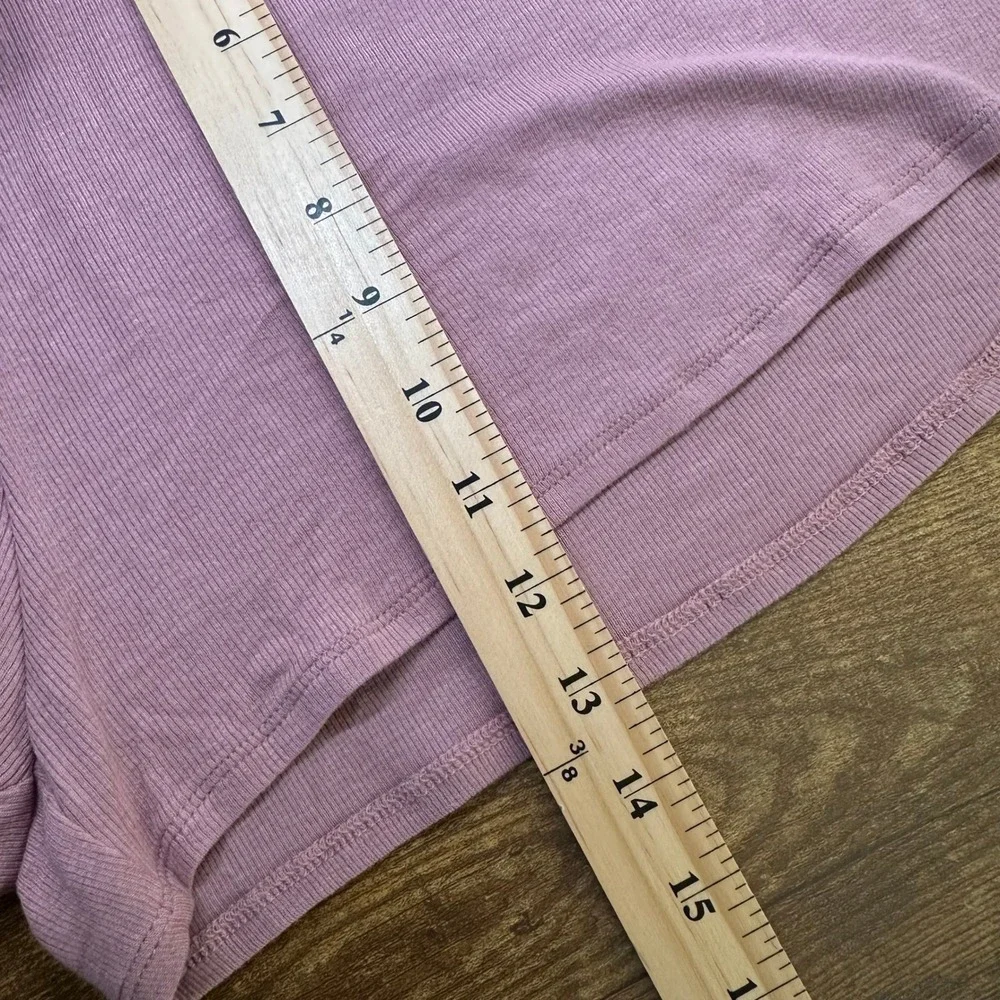 Athleta Well Rested Rib Sleep Short XL Mauve Pink Ribbed Knit Lounge Pajamas NEW
